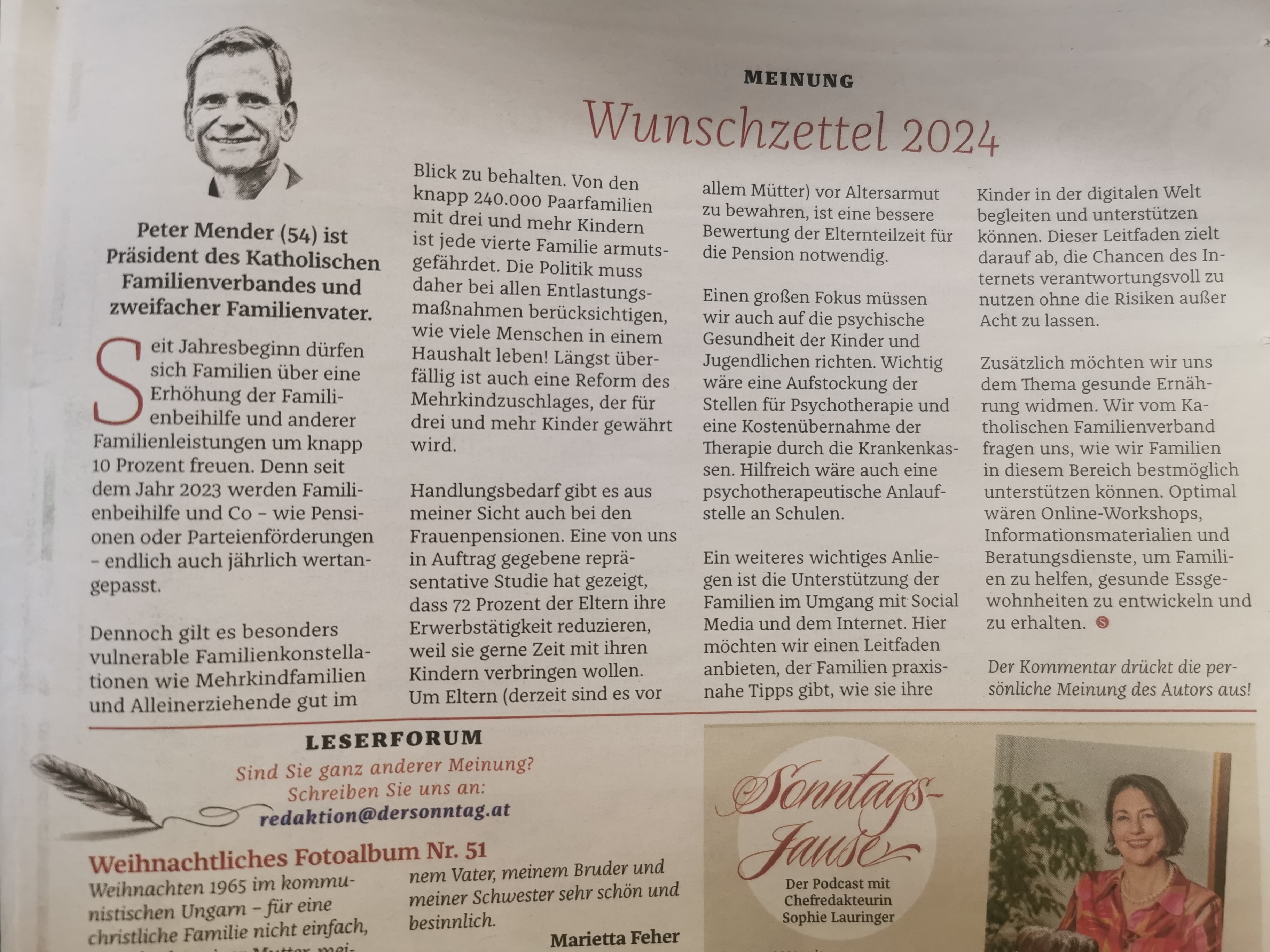 KFÖ, der Sonntag
