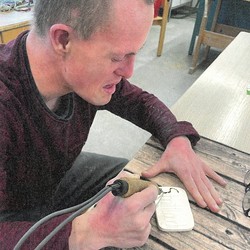 Peter bei der Arbeit